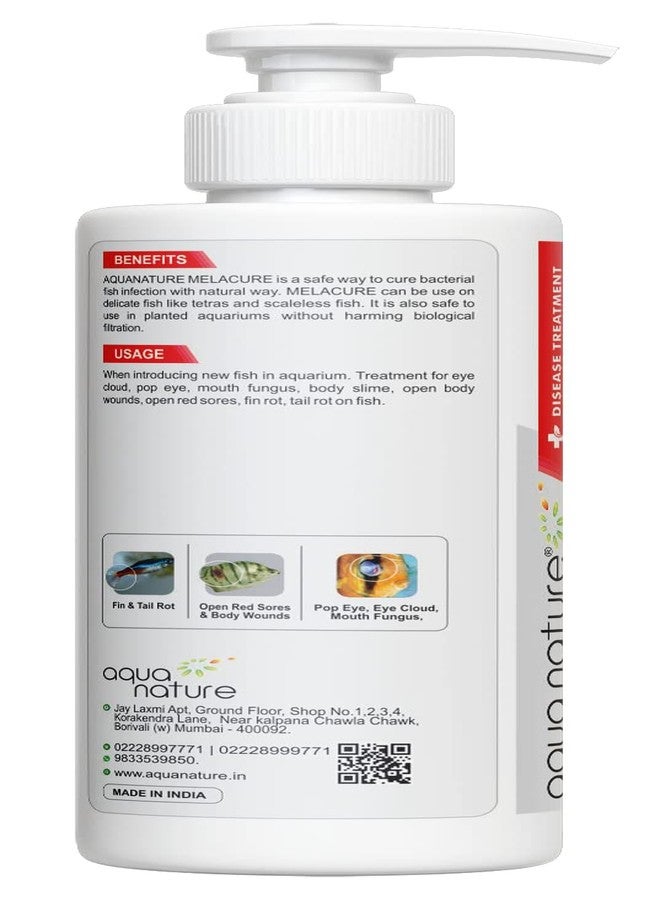 aqua nature AquaNature® Melacure Treats Bacterial Fish Infection for Freshwater Aquaria (120ml) - Image 2